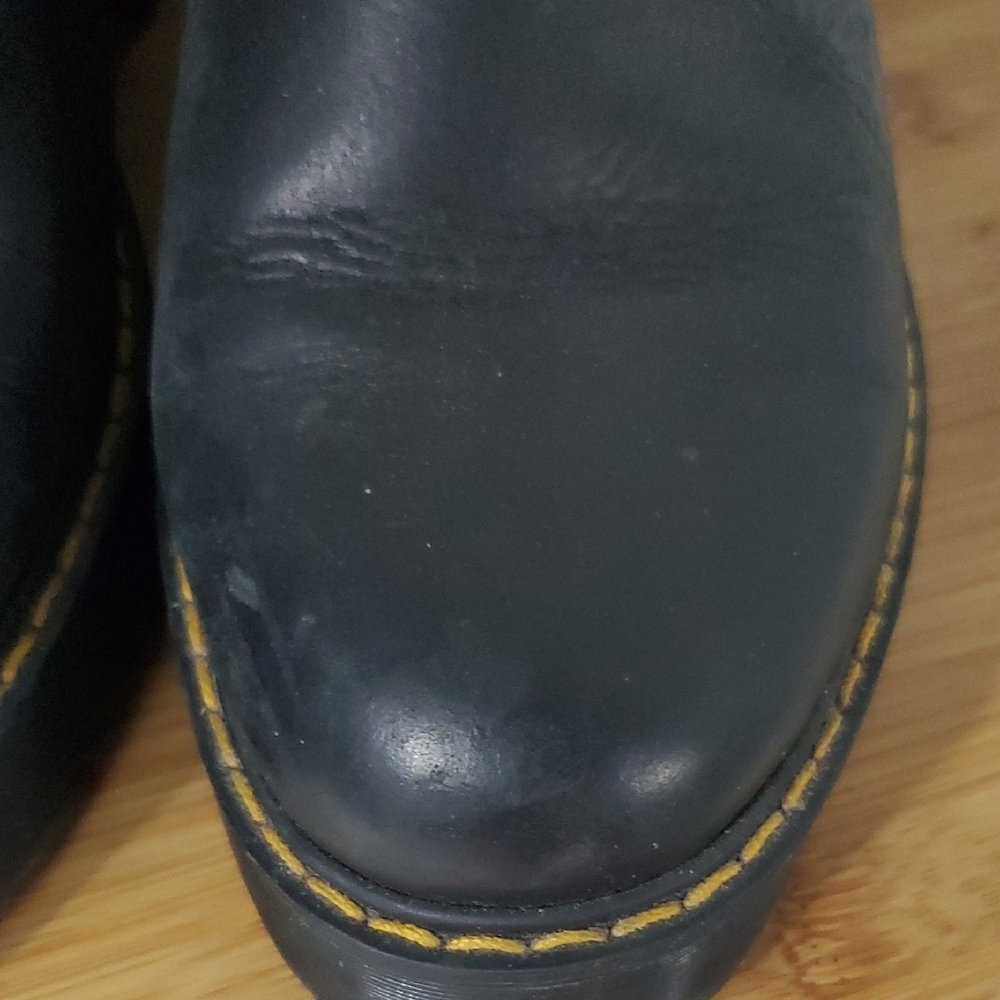 Doc Martens Rometty Leather Platform Chelsea Boots Black Leather Women's 9 - Picture 4 of 12